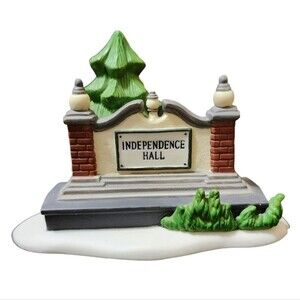 Dept 56 INDEPENDENCE HALL SIGN Only Replacement Historical Landmark Series 1998
